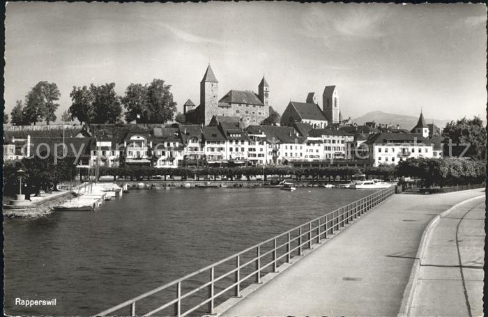 11737809 Rapperswil SG Zuerichsee Seebruecke Hafen Schloss Rapperswil SG