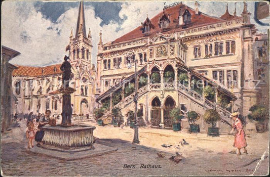 11747558 ​​​​Bern BE Hôtel de Ville Carte d'artiste Berne