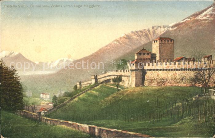 11742718 Bellinzona Château de Svitto et lac Majeur Bellinzona