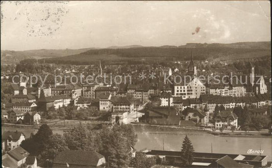 11745122 Aarau AG Stadtblick mit Aare Aarau