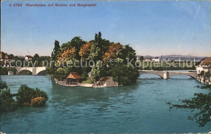 11749448 Rheinfelden AG Rheinbruecke avec château fort de Rheinfelden