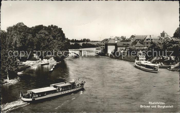 11749456 Rheinfelden AG Pont et château Fort Navires du Rhin Rheinfelden