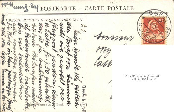 11755095 Bâle BS Carte artistique Rheinbruecken Bâle BS