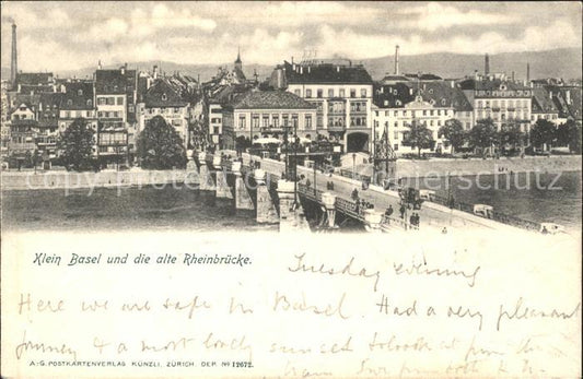 11755159 Bâle BS vieux pont sur le Rhin Bâle BS