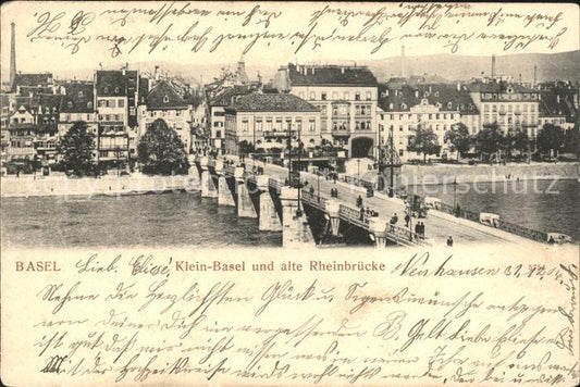 11755260 Basel BS Kleinbasel und alte Rheinbruecke Basel BS