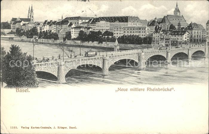 11755309 Basel BS mittlere Rheinbruecke Basel BS