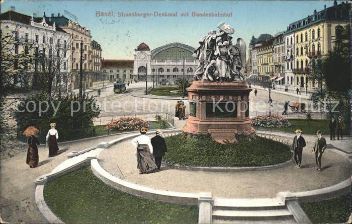 11755338 Bâle BS Strasbourg Monument avec la Gare Fédérale de Bâle BS