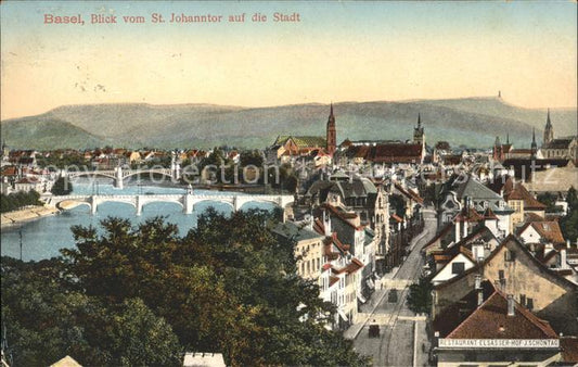 11755359 Bâle BS Vue de St. Johanntor à Rheinbrücken Bâle BS