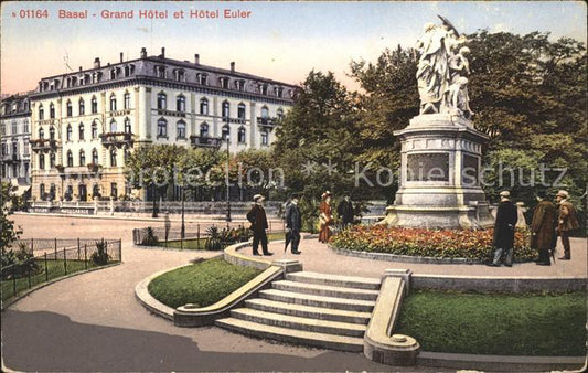 11755365 Basel BS Granhotel Hotel Euler Stassburger Denkmal Basel BS