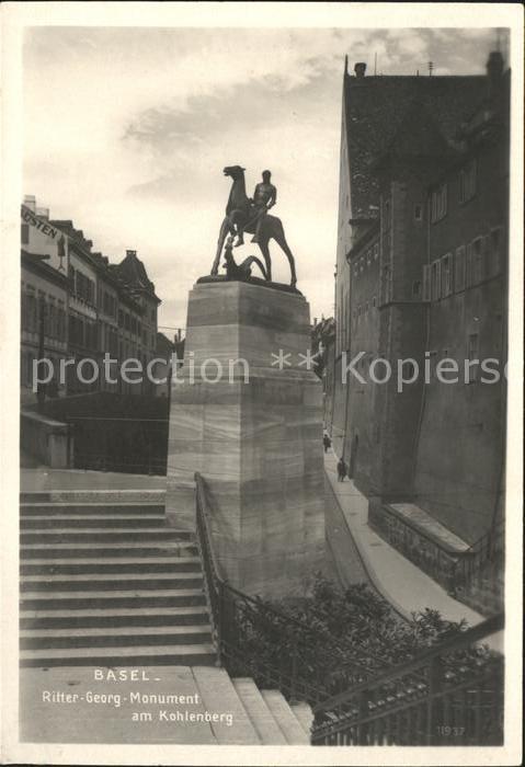 11755418 Bâle BS Kohlenberg Monument Ritter Georg Bâle BS