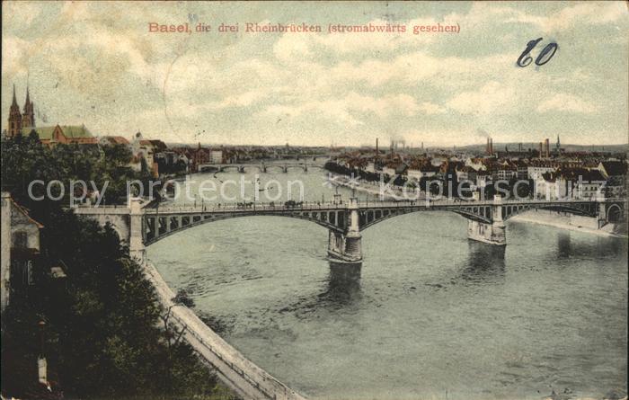 11755438 Bâle BS 3 Rheinbruecken Wettsteinbruecke Bâle BS