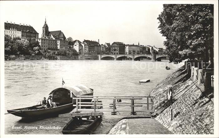 11755502 Basel BS Faehre Mittlere Rheinbruecke Basel BS