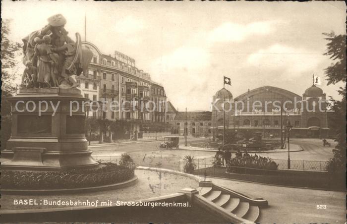 11755526 Basel BS Bundesbahnhof Strassburger-Denkmal Basel BS