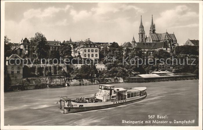 11738735 Basel BS Rheinpartie Muenster Steamboat Basel BS