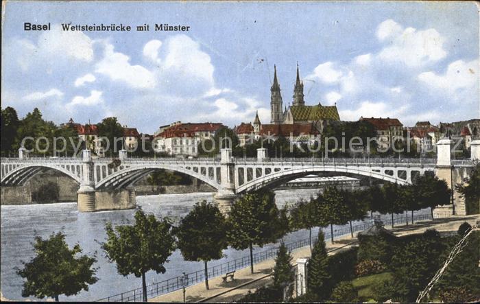 11738749 Basel BS Wettsteinbruecke Muenster Basel BS