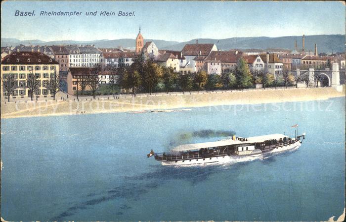 11738774 Basel BS Rhin Steamer petit Basel Litho Basel BS