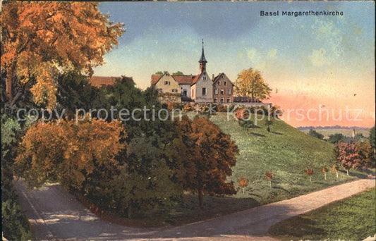 11738924 Basel BS Margarethenkirche Litho  Basel BS