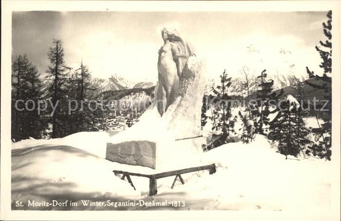 11738956 St Moritz GR Winter Segantini Monument Saint-Moritz