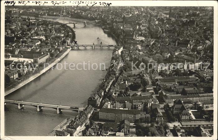 11738995 Photographie aérienne de Bâle BS Les trois ponts sur le Rhin Bâle BS