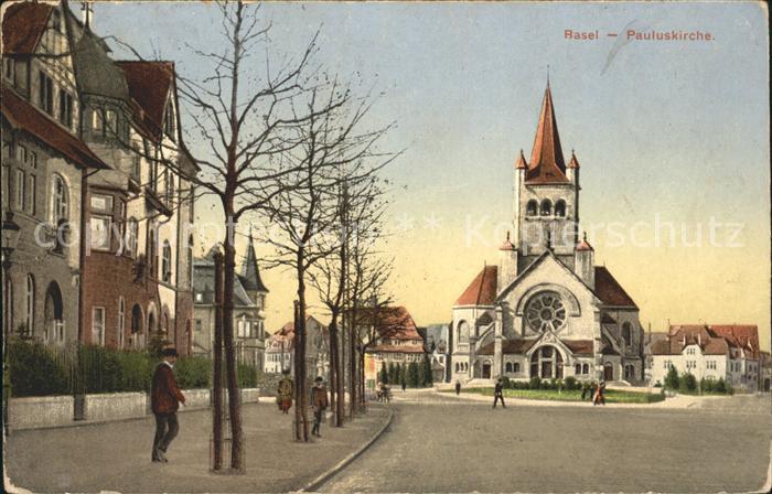 11739014 Basel BS Pauluskirche Litho Basel BS