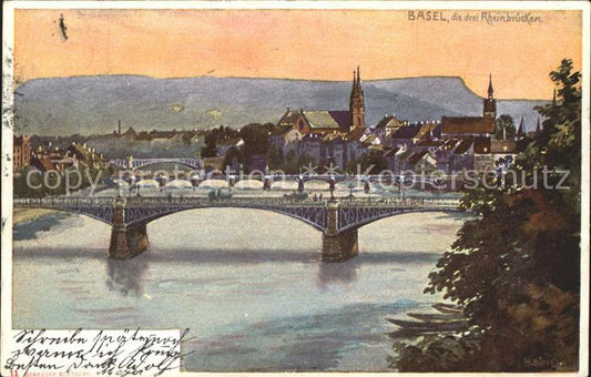 11739113 Bâle BS Les trois ponts sur le Rhin Bâle BS