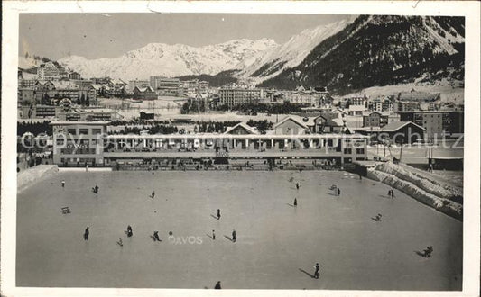 11739126 Davos GR Patinoire Bahnpost Davos GR