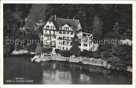 11739316 Gersau Vierwaldstaettersee Hotel u. Pension Seehof Fliegeraufnahme Gers