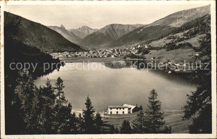 11780947 Davos GR Lac de Davos avec Tinzenhorn et Piz Michel Davos Platz