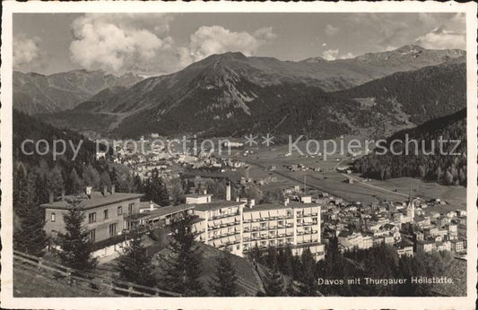 11780993 Davos GR mit Thurgauer Heilstaette Davos Platz