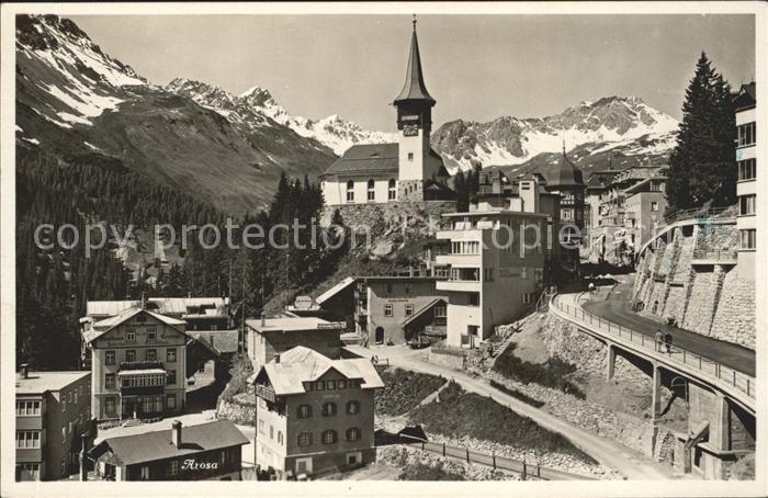 11781118 Arosa GR Quartier du village de l'église d'Arosa