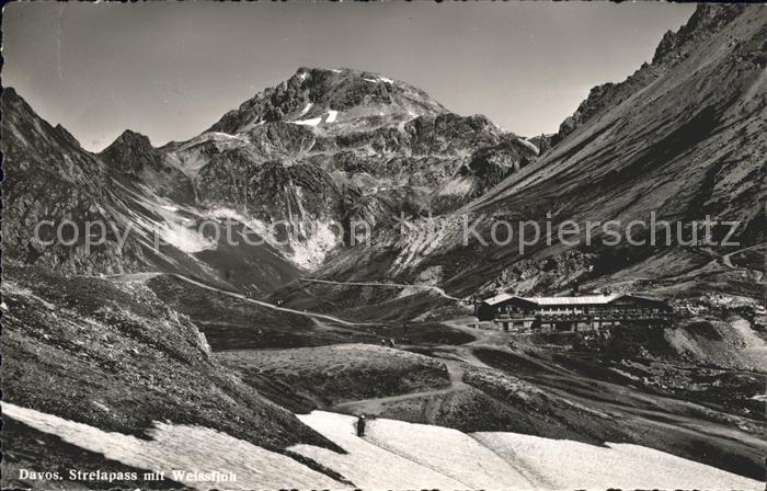 11781255 Davos GR Strelapass mit Weissfluh Davos Platz