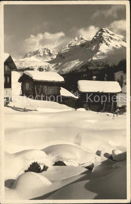 11781323 Arosa GR Verschneite Plessur Arosa