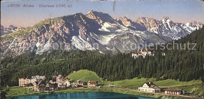 11781353 Arosa GR Am Obersee mit Alpenpanorama Arosa