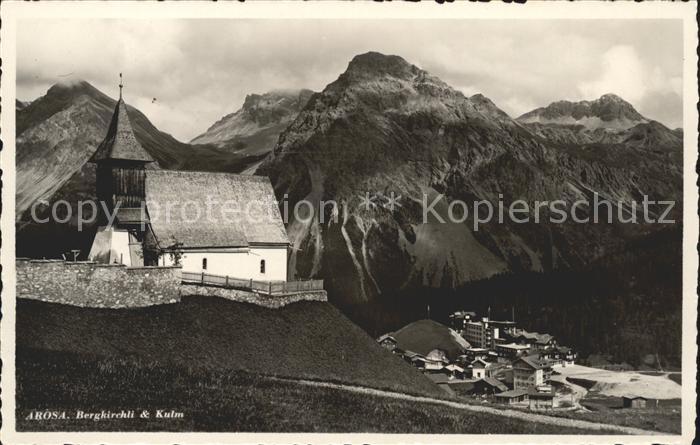 11781406 Arosa GR Bergkirchli und Kulm Arosa