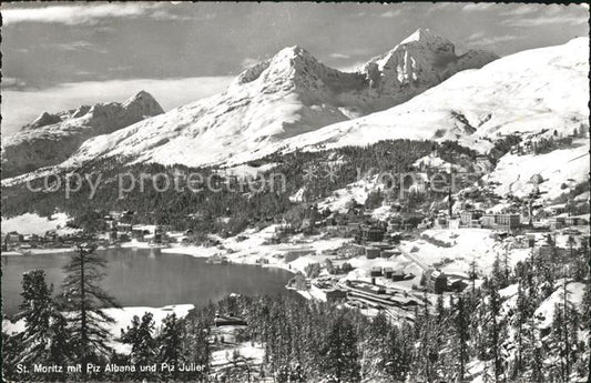 11781457 St Moritz GR avec Piz Albana et Piz Julier St. Moritz