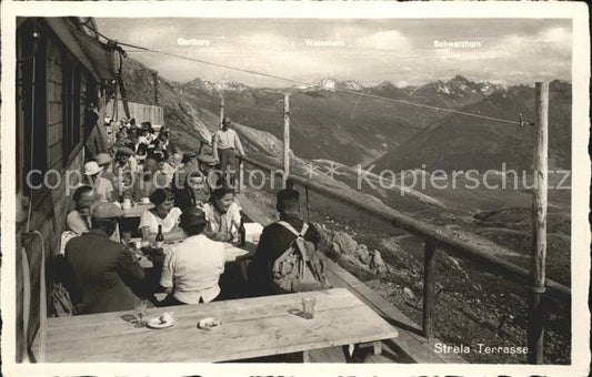 11759209 Davos GR Berghaus Strelapass Terrasse Davos GR