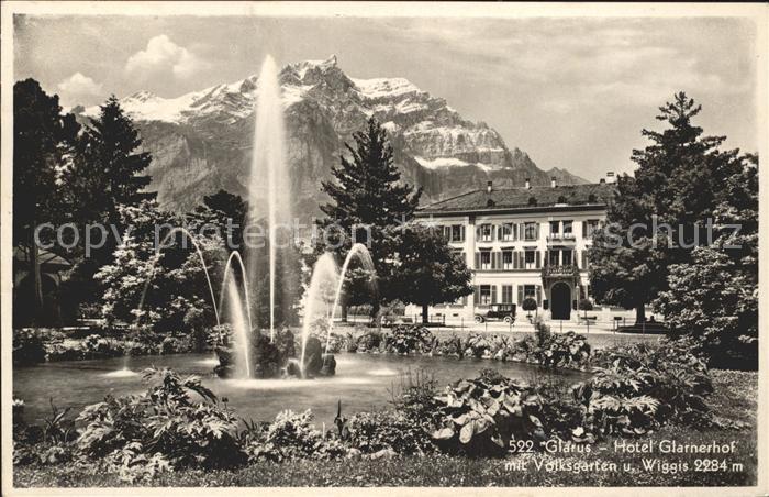 11751014 Glarus GL Hôtel Glarnerhof avec Volksgarten et Wiggis Glaris