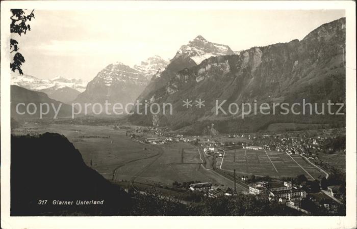 11751054 Glarus GL Glarner Unterland Panorama Glaris