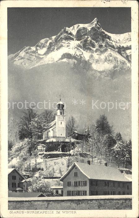 11751074 Glaris GL Chapelle du château en hiver Glaris