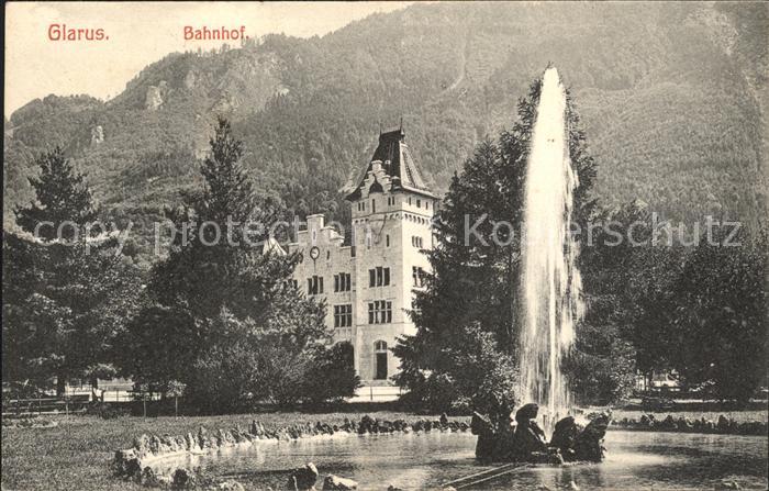 11751557 Glarus GL Bahnhof Fontaene Glarus