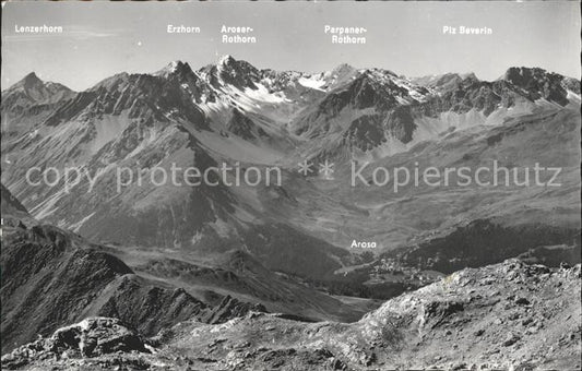 11773013 Arosa GR avec Lenzerhorn Erzhorn Aroser Rothorn Piz Bavière Arosa