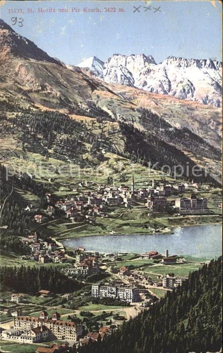 11773036 St Moritz GR avec Piz Kessch Obersee St. Moritz