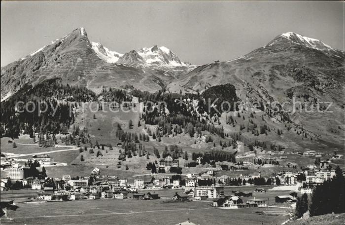 11773050 Davos GR avec Schiahorn Parsennbahn et Dorfberg Davos Platz