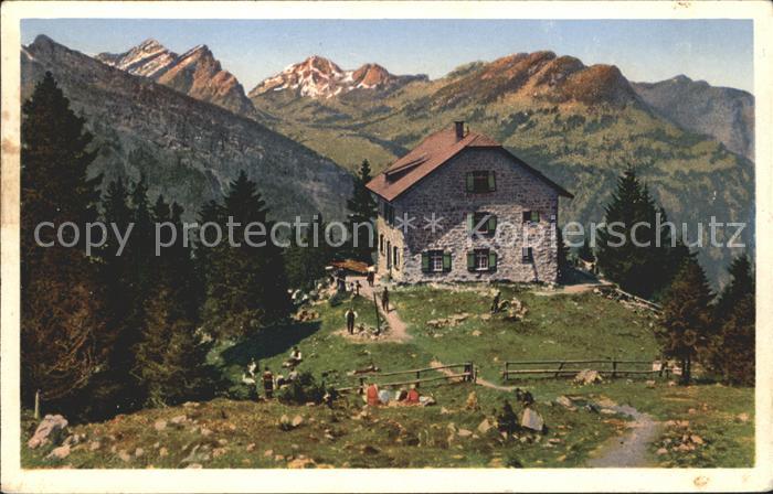 11773542 Mollis Zuericher Naturfreundehaus Fronalp Schwendital Waeggitaler Berge