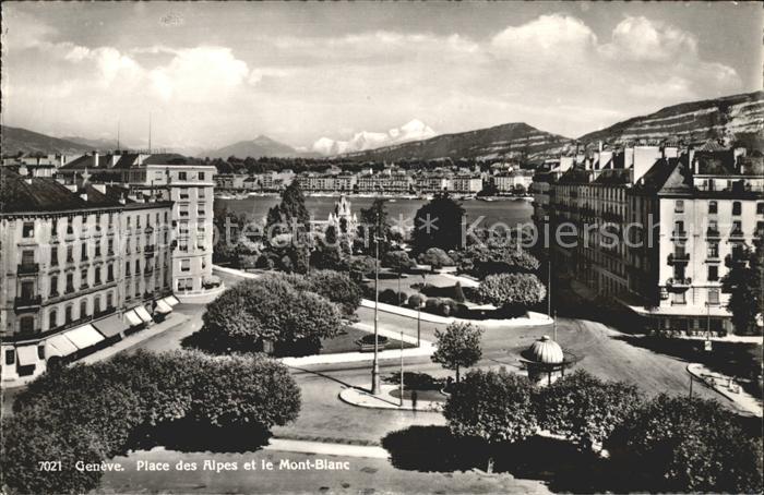 11754669 Genève GE Place des Alpes et le Mont Blanc Genève