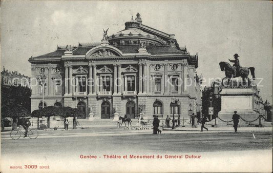 11754782 Genève Théâtre GE et Monument du Général Dufour Genève