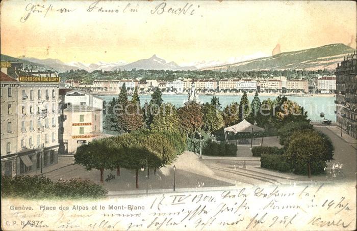 11754818 Genève GE Place des Alpes et le Mont Blanc Genève