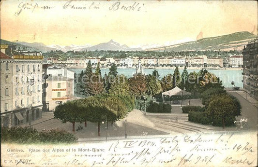 11754818 Genève GE Place des Alpes et le Mont Blanc Genève