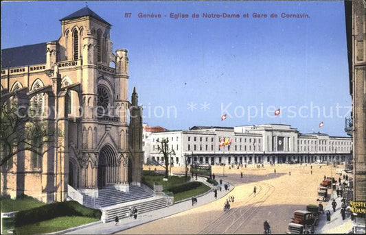 11754833 Geneve GE Eglise de Notre Dame et Gare de Cornavin Geneve