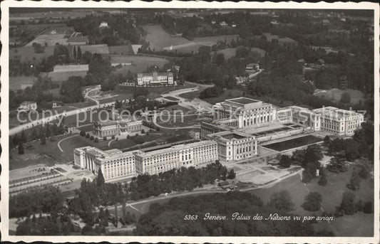 11754835 Genève GE Palais des Nations vu par avion Genève